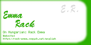 emma rack business card